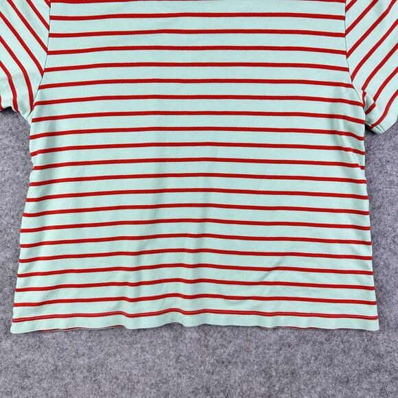 Atlantic Pacific x Lake Pocket Tee Shirt Womens L Striped Pima Coastal Preppy - Picture 8 of 11